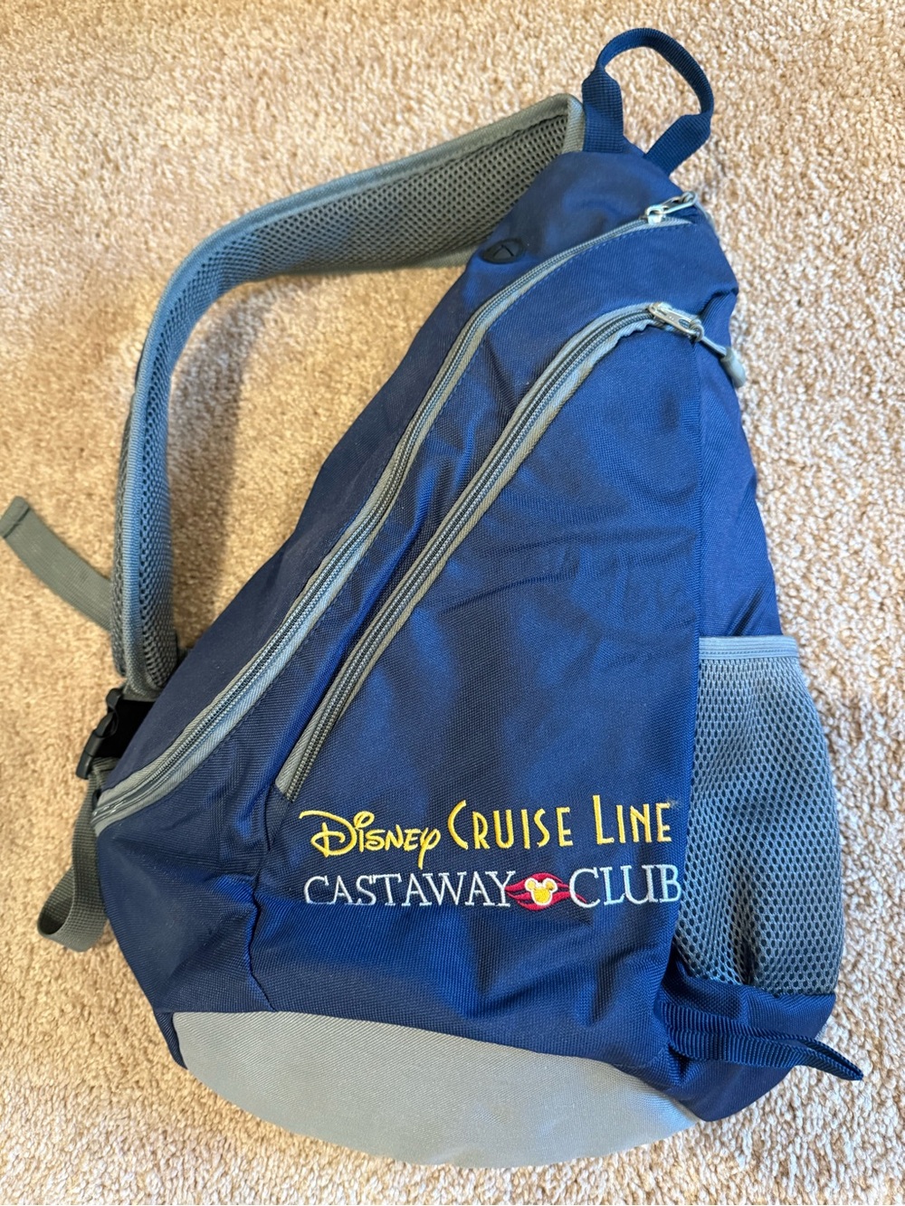 Disney Cruise Line Castaway Club Navy Sling Backpack